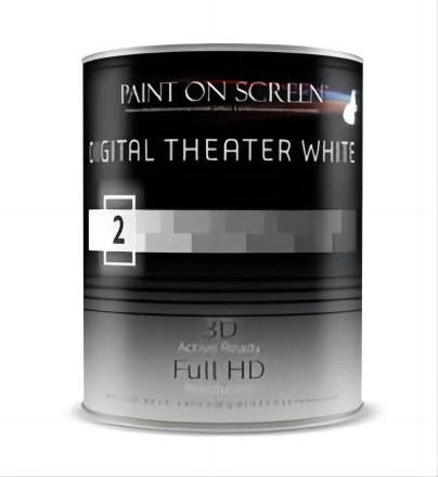Paint d'écran de projection sur le rouleau mural ou pulvérisation gris clair couleurs de théâtre numérique blanc